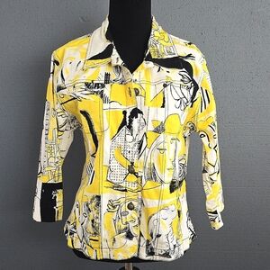 Unique Vintage Kaktus Pablo Picasso Art All Over Print Women's Jacket Large